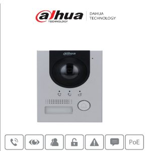 Control De ACCESO/DAHUA/VTO2202FP/FRENTE De Calle Para Videoportero Ip/ Metálico/ Cámara De 2 Megapíxeles Con 160 Grados De Apertura/ Protección IK07/ Exterior IP65/ Visión Nocturna/ Poe/ Indicador D