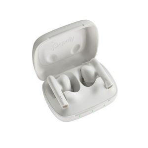 Audifonos HP Poly 7Y8L3AA Free 60 Uc/ Auriculares Inalambricos Con Anc Bluetooth Adaptador Usb-A BT700 Estuche De Carga Bsico Duracion De Bateria Hasta 16 Hrs Con Carga Rpida Color Blanco