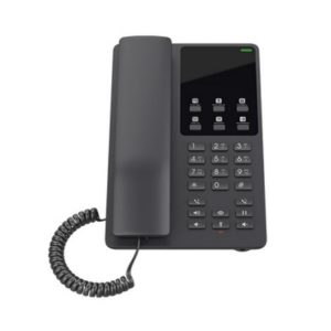 Telefono Grandstream GHP621W / Telefono Hotelero Wifi, 2 Cuentas Sip, 2 Lneas, Conferencia 3 Vias, 1 Puerto 100MBPS, 6 Teclas Marcacion Rpida, Color Negro.