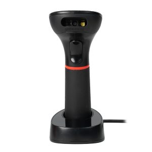 Lector De Codigos De Barras Ghia GSW2 / Inalambrico / 2D / LED Rojo Y Blanco / Bluetooth / USB / Base De Carga / Qr / Negro