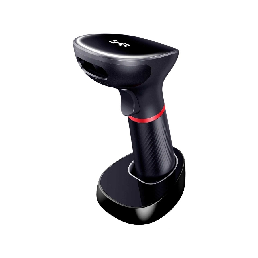 Lector De Codigos De Barras Ghia GSW2 / Inalambrico / 2D / LED Rojo Y Blanco / Bluetooth / USB / Base De Carga / Qr / Negro - Imagen de 2