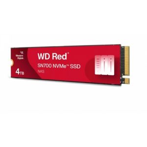 Unidad De Estado Solido SSD Interno WD Red SN700 4TB M.2 2280 NVME PCIE GEN3 X4 LECT.3400MBS ESCRIT.3100MBS Nas WDS400T1R0C