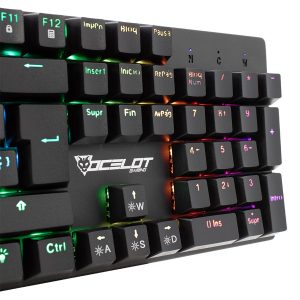 Teclado Mecanico Ocelot Gaming OK-TKL2 / Switch Rojo / Full Rgb / 88 Teclas / Anthigosting / USB / Color Negro
