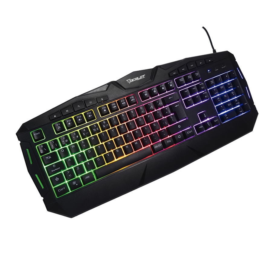 Teclado Membrana Ocelot Gaming OGEK03 / Retroiluminado / 105 Teclas / Anthigosting / USB / Color Negro - Imagen de 2