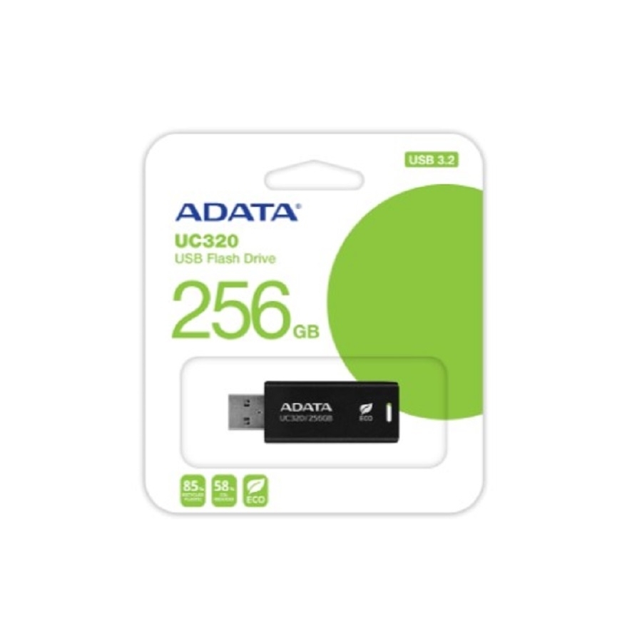 Memoria Adata UC320 256GB Con Conector Deslizante Sin Tapa Color Negro (UC320-256G-RBK/BK) - Imagen de 2