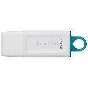 Memoria Flash USB KINGSTON Data Traveler Exodia 64GB Gen 1 3.2 Tipo A Blanco C/Anillo Azul KC-U2G64-5R