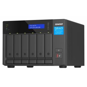 Nas Qnap TVS-H674-I5-32G-US/ 6 Bahias /seis Nucleos 2.5GHZ/32GB DDR4 Hasta 64GB/2 Pto 2,5 Gbe/usb 3.2 X2/ Hotswap/ No Incluye Discos/ HDMI 1.4B/ INTEL CORE I5-12400