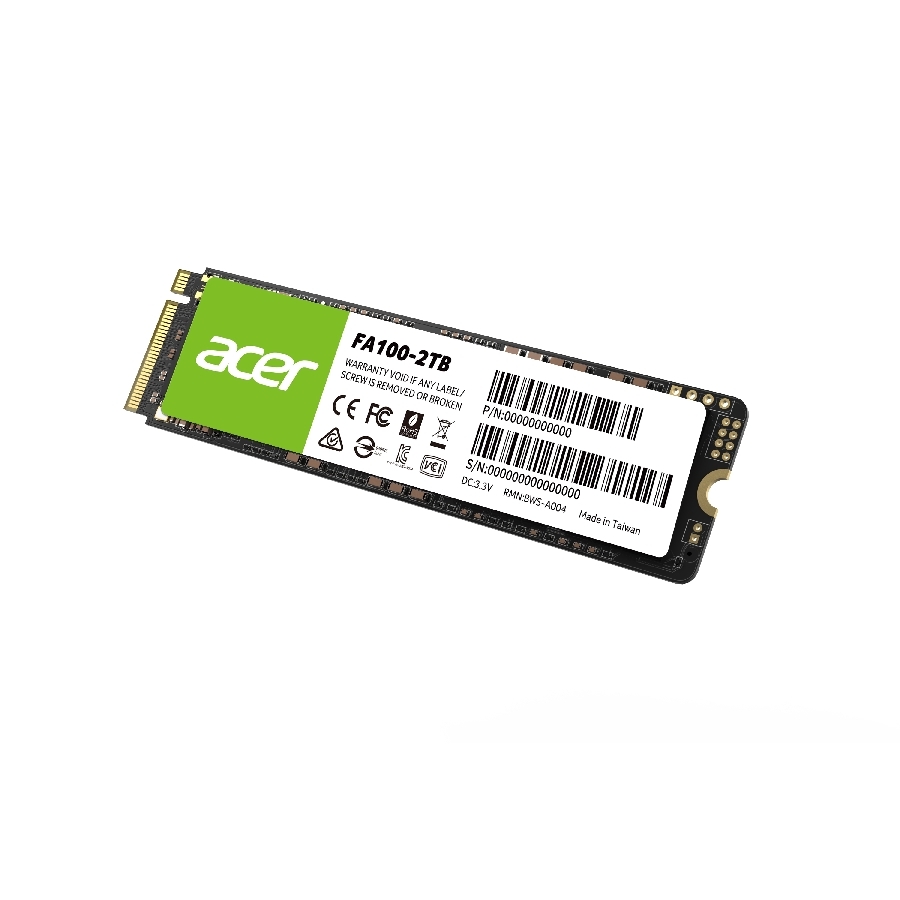 Unidad De Estado Solido SSD Interno Acer FA100 2TB M.2 2280 NVME PCIE Gen 3X4 Lect.3300 Escrit. 2700 Mbs 3D Tlc Nand Pc Laptop Minipc BL.9BWWA.121 - Imagen de 4