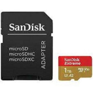 Memoria SANDISK Micro Sdxc 1TB Extreme 190MB/S 4K Clase 10 A2 V30 C/adaptador SDSQXAV-1T00-GN6MA