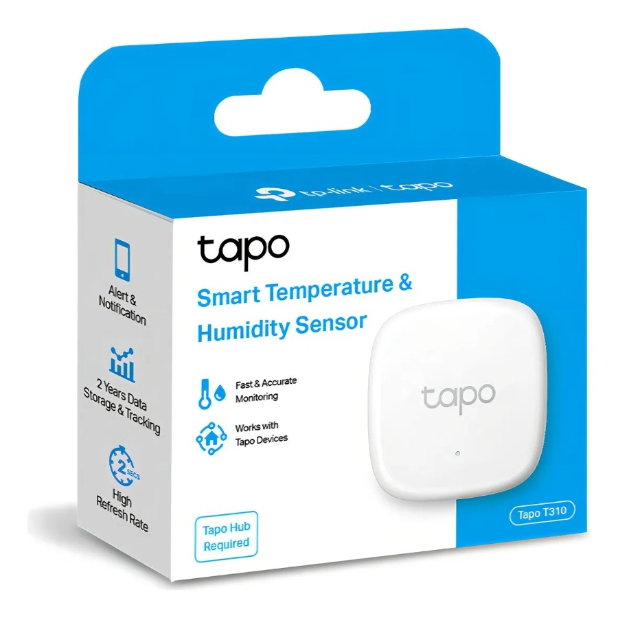 Sensor TP-LINK Tapo T310 Sensor De Temperatura Y Humedad Medicion Precisa Creacion De Informes Notificaciones Instantaneas Facil Instalacion 1 Requiere Hub H100
