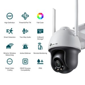 Camara IP Pt Tp.-Link Vigi Vigi C540-W4MM 4MP Full Color 24/7 Audio Bidireccional Onvif IP66 H.265 WIFI Almacenamiento Microsd