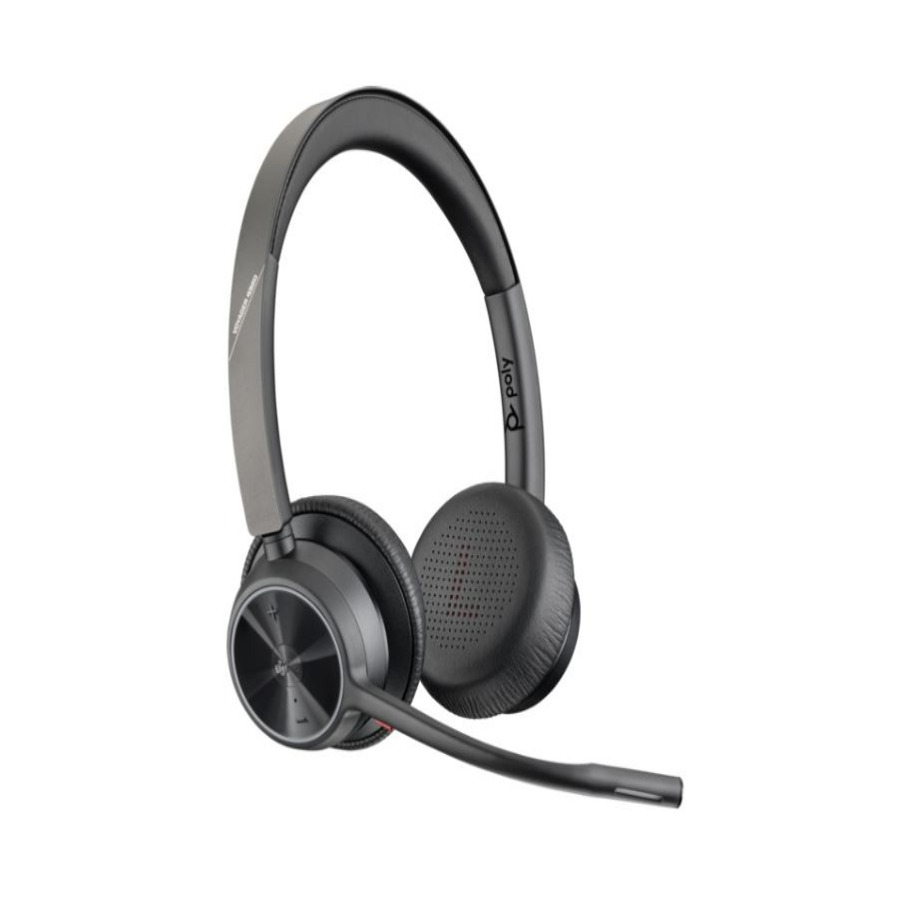 Diadema HP Poly 77Y98AA Voyager 4320/ Microsoft Teams, Inalambrica, Bluetooth, Binaural, Usb-A Dongle BT700, Alcance 50M, Hasta 24 H De Conversacion, Hasta 2 Dispositivos Sin Base De Carga - Imagen de 2