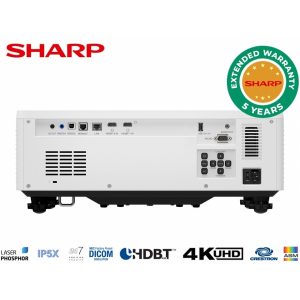 Videoproyector Laser Sharp XP-P721Q-W Lcd 7200 Lm Uhd 3840 X 2160 Cont 3,000,000:1 HDMI / Hdbaset W-Hdcp V1.4/ Zoom 1.6X /Spk 10W
