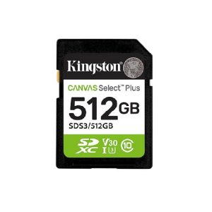 Memoria Flash Sd KINGSTON Sdxc Canvas Select 512GB 150MB/S C10 Uhs-I U3 V30 (SDS3/512GB)