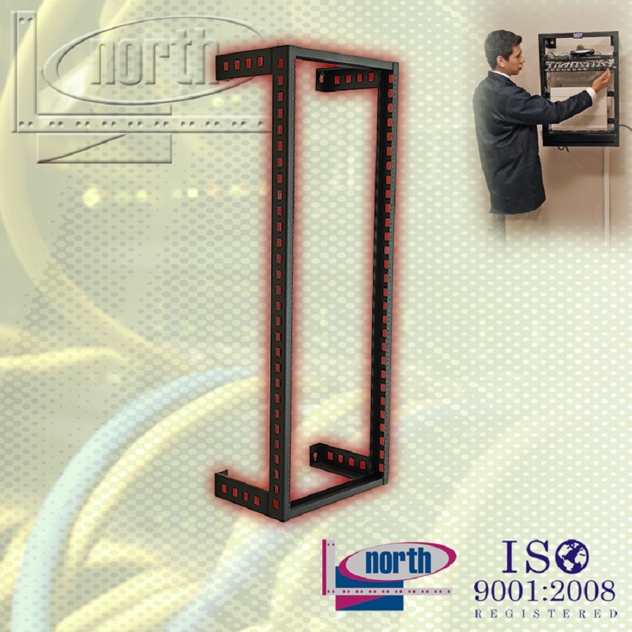 Rack De Pared North System 10 U.r. 470MM Profundidad 19 Pulgadas Negro Liso