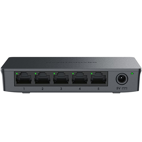 Switch Grandstream GWN7700 | Gigabit No Administrable | 5 Puertos 100/1000/10000MBPS | Gabinete Plástico