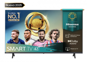 Television 43 Pulgadas LED Hisense 43A4NV Smart Vidaa, Full Hd, Dts Virtual X, WIFI
