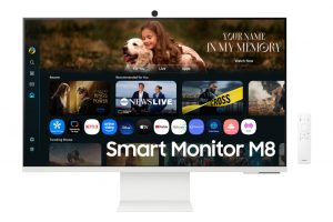 Monitor LED Samsung 32 Pulgadas / 4K (3840 X 2160)/ Plano/ Smart Monitor M8, M80F/ Va / 60 Hz / HDMI / Vga / Blanco