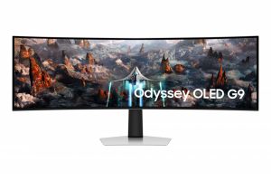 Monitor LED Samsung 49 Pulgadas /G9 G932C Odyssey / Dqhd (5120 X 1440) / OLED / Widescreen /Curvo/ HDMI / Dp / 240HZ / Gris Claro