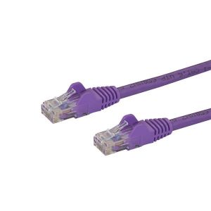 Cable De Red De 0.5M Púrpura CAT6 Utp Ethernet Gigabit RJ45 Sin Enganches Startech
