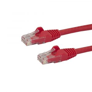 Cable De Red De 0.5M Rojo CAT6 Utp Ethernet Gigabit RJ45 Sin Enganches Startech