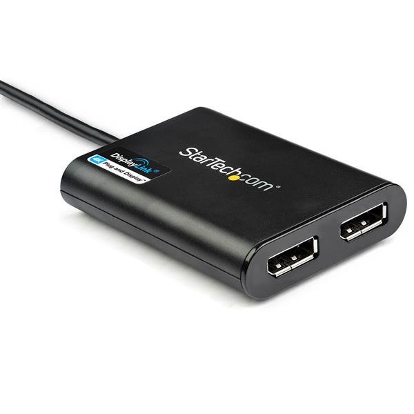Adaptador De Video Externo USB 3.0 A Displayport Doble 4K60 Displaylink - Cable Convertidor USB 3.0 A Dp De Video Para Mac Y Windows Startech - Imagen de 2