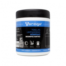 Toallas Humedas Desinfectantes Vorago Cln-107 Bote 30PZ