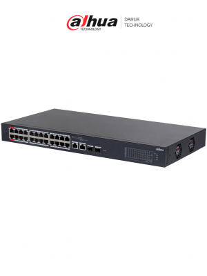 Switch/ Dahua/ CS4226-24ET-240/ POE De 26 Pts/ 24 Pts POE 10/100/ 2 Uplink 10/100/1000 + 2 Pts Sfp/ 240 Watts Totales/ / Administrable En La Nube Por Dolynk Care/Poe Hasta 250 Mts/ Carcasa Metali