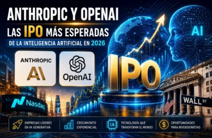 Anthropic y OpenAI preparan posibles IPO en 2026 mientras lideran la revolución de la Inteligencia Artificial y atraen el interés de inversionistas globales.