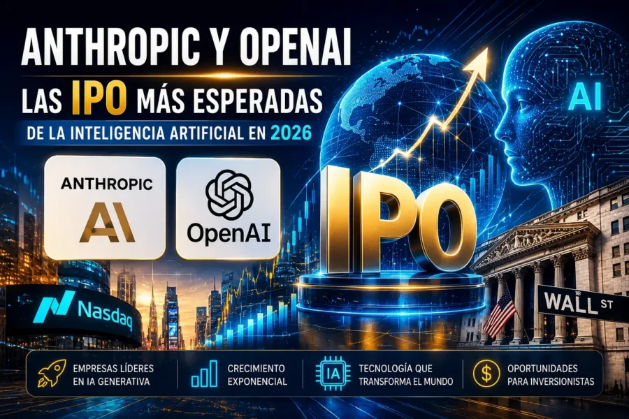 Anthropic y OpenAI preparan posibles IPO en 2026 mientras lideran la revolución de la Inteligencia Artificial y atraen el interés de inversionistas globales.